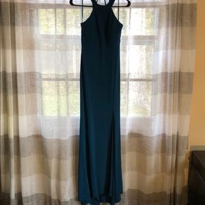 Jump Apparel Long Teal Dress